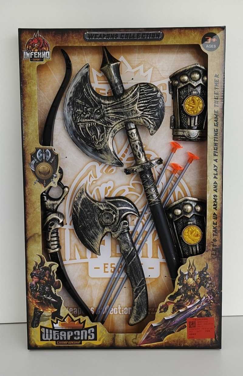 Σετ αρχαίου πολεμιστή με πανοπλία και αξεσουάρ - 205-13 - 917278