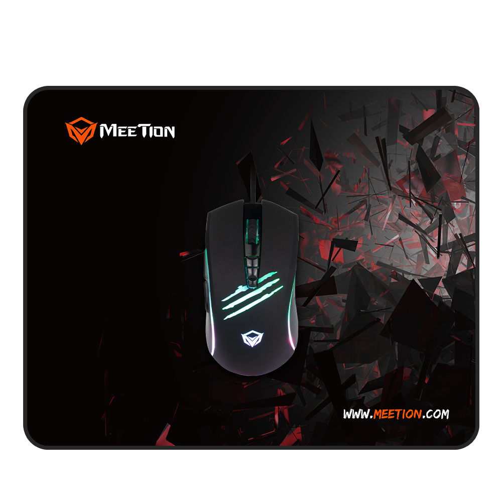 Meetion MT-C011 Wired Mouse and Mouse Pad Set