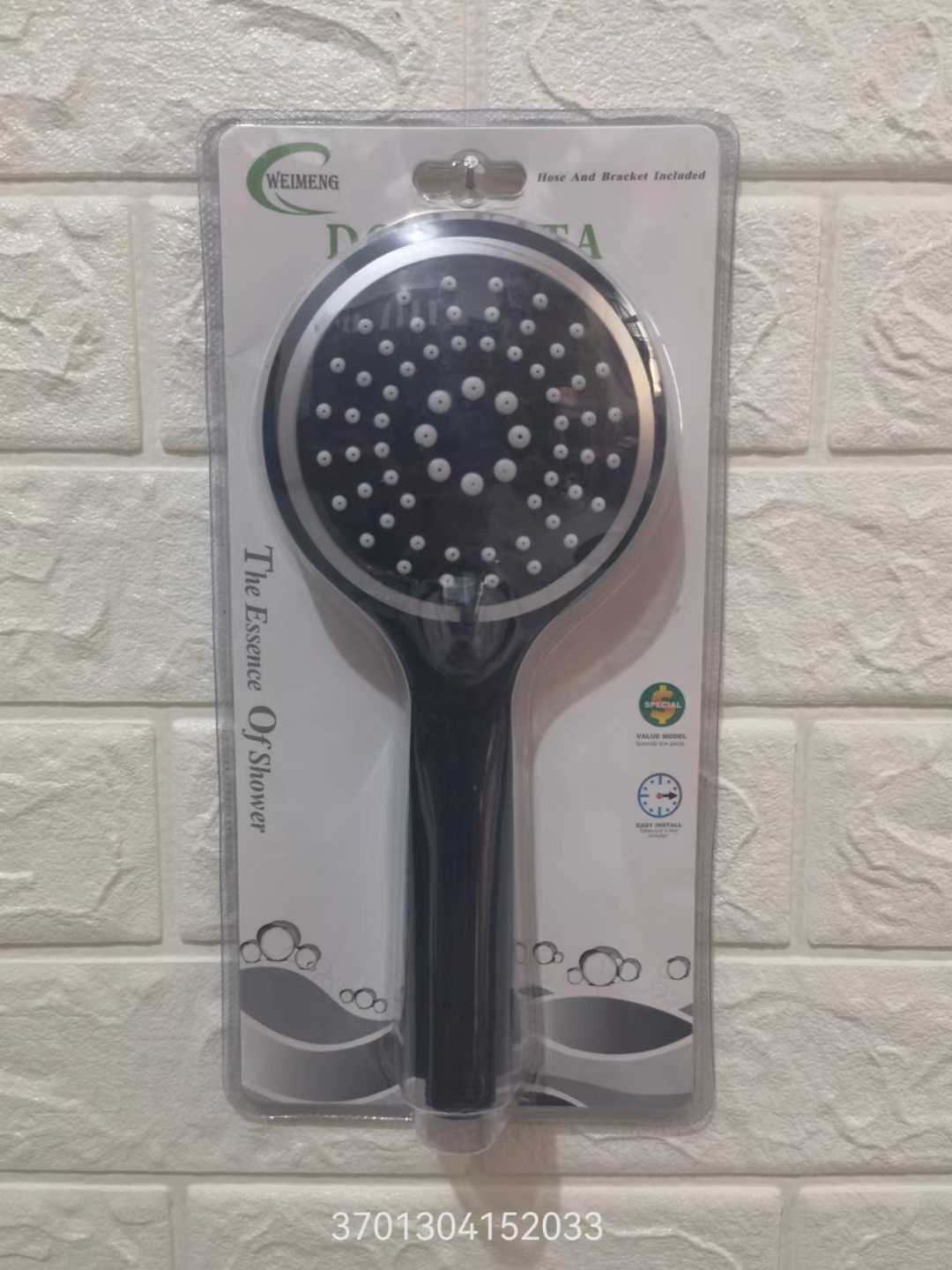 Shower head with pressure options - Black - 152033