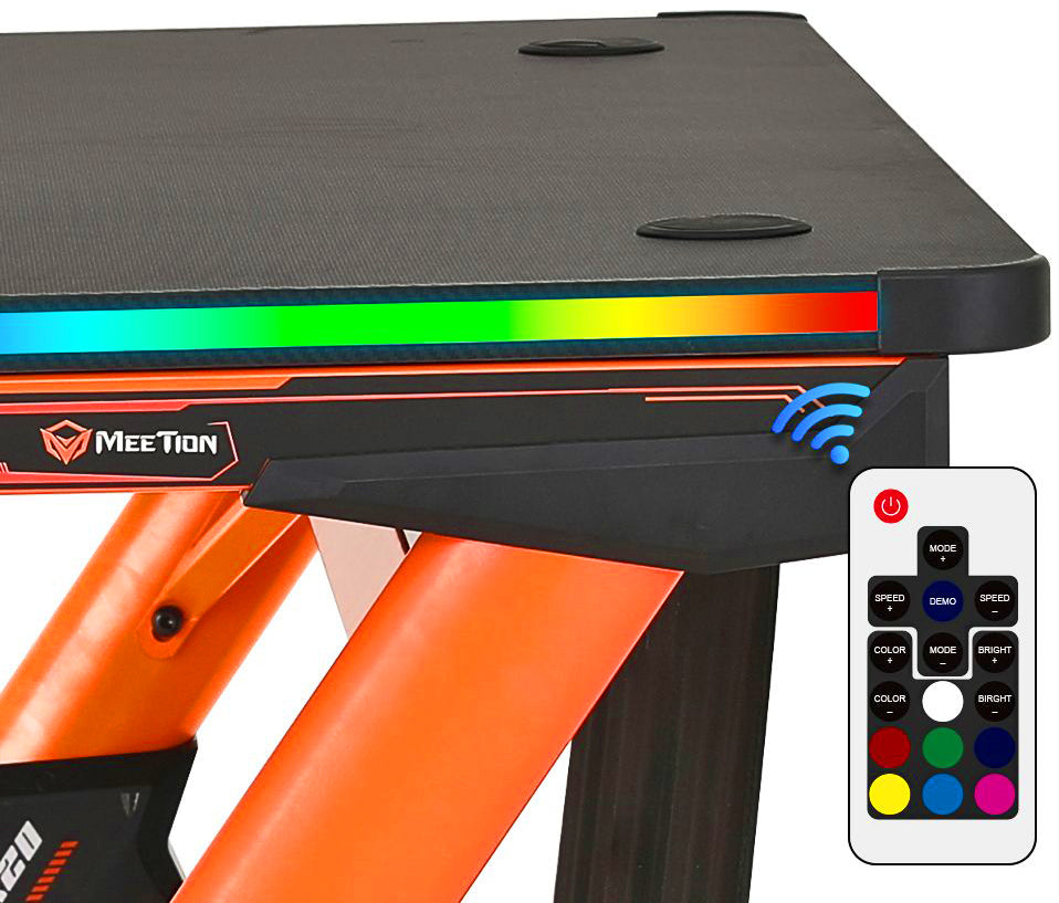 Meetion MT-DSK20 Gaming Desk / Black + Orange