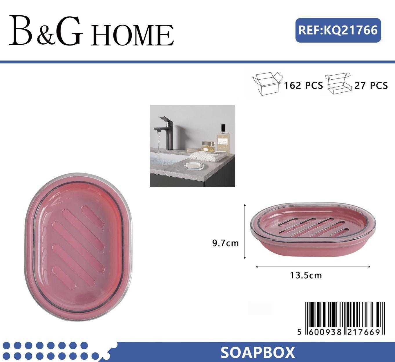 Σαπουνοθήκες μπάνιου πλαστικές σε σετ 9Χ - Pink - 21766