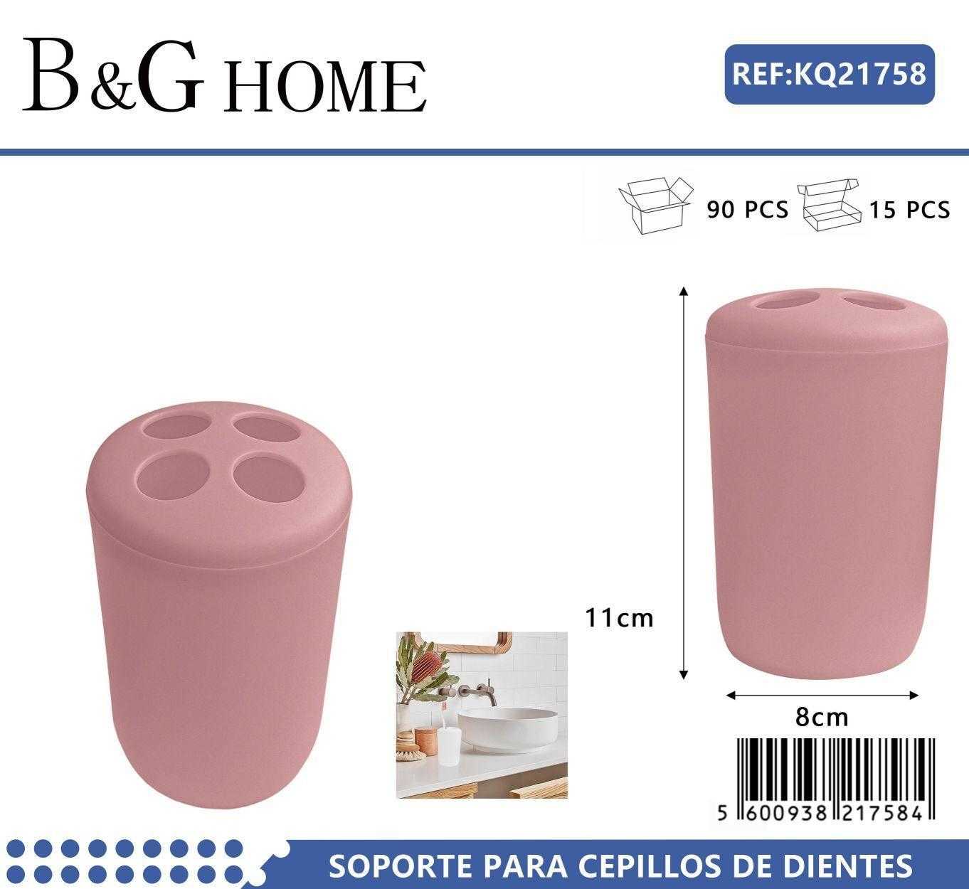 Θήκες οδοντόβουρτσας πλαστικές σε σετ 5Χ - Pink - 21758