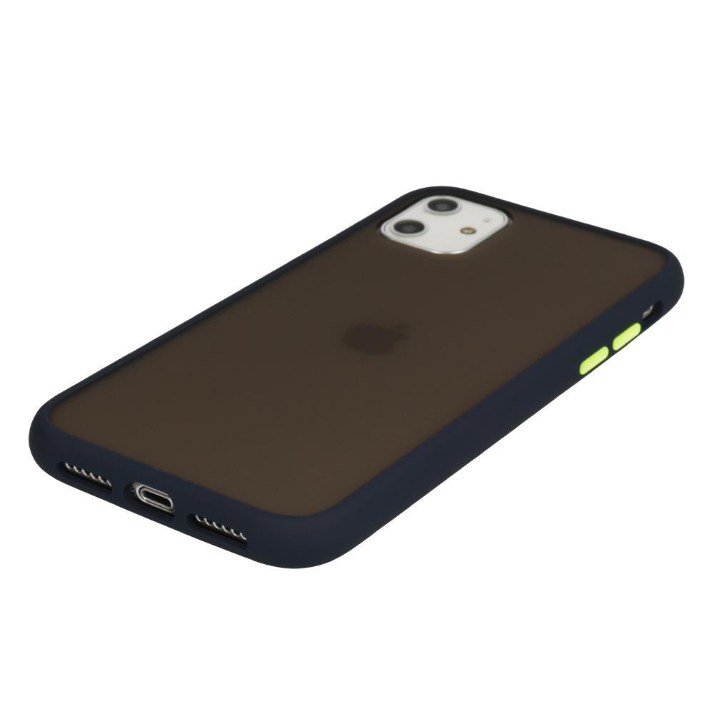 Θήκη iPhone 11 Pro - Vennus Color Button - Σκούρο Μπλέ / Πράσινα Κουμπιά - iThinksmart.gr
