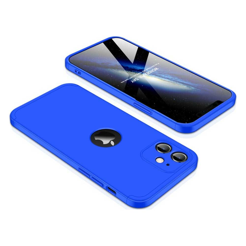 Θήκη iPhone 12 - GKK 360 Full Cover - Μπλε (+Δώρο Τζαμάκι Οθόνης) - iThinksmart.gr