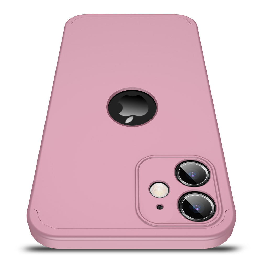 Θήκη iPhone 12 Pro - GKK 360 Full Cover - Ροζ (+Δώρο Τζαμάκι Οθόνης) - iThinksmart.gr