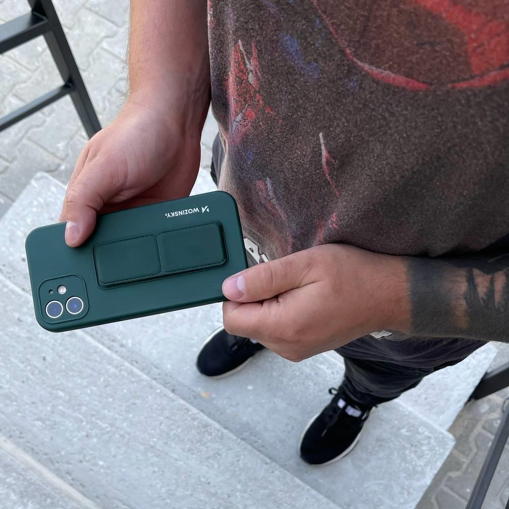Θήκη iPhone 12 Pro Kickstand Wozinsky με Finger Holder και Stand - Κίτρινο - iThinksmart.gr