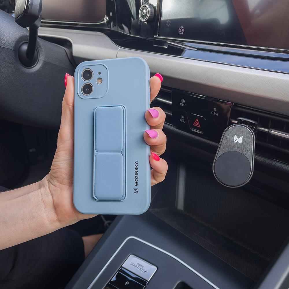 Θήκη iPhone 12 Pro Kickstand Wozinsky με Finger Holder και Stand - Navy Μπλε - iThinksmart.gr