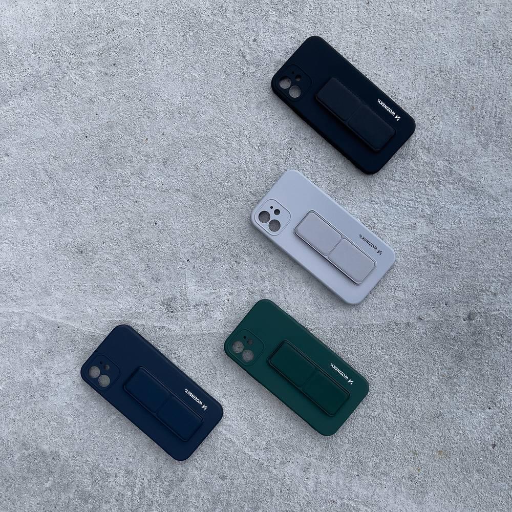 Θήκη iPhone 12 Pro Kickstand Wozinsky με Finger Holder και Stand - Navy Μπλε - iThinksmart.gr