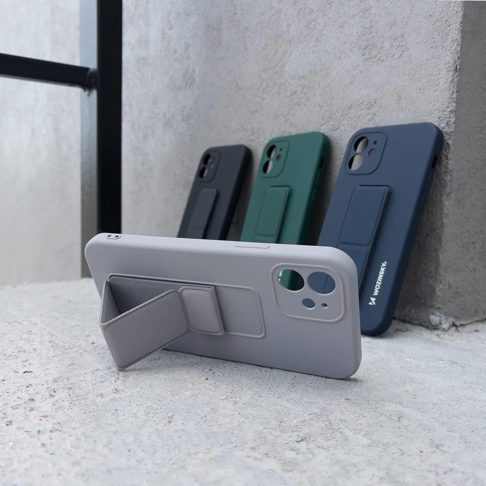 Θήκη iPhone 12 Pro Kickstand Wozinsky με Finger Holder και Stand - Navy Μπλε - iThinksmart.gr