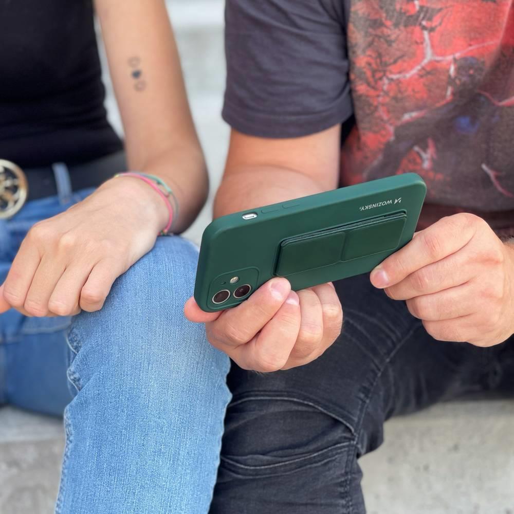 Θήκη iPhone 12 Pro Kickstand Wozinsky με Finger Holder και Stand - Navy Μπλε - iThinksmart.gr
