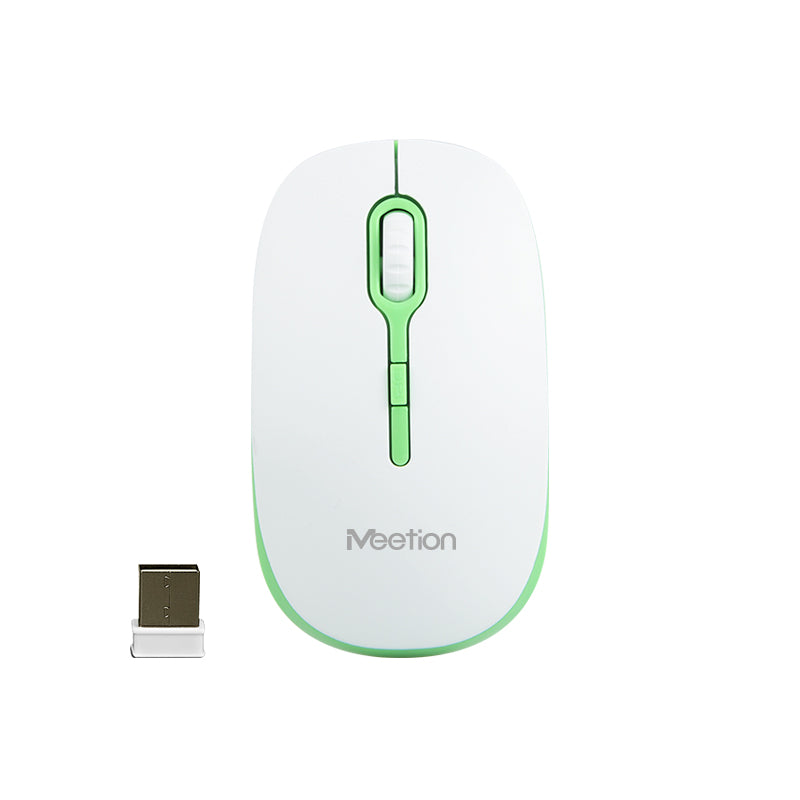 Meetion MT-R547 2.4G Wireless Mouse / White + Green