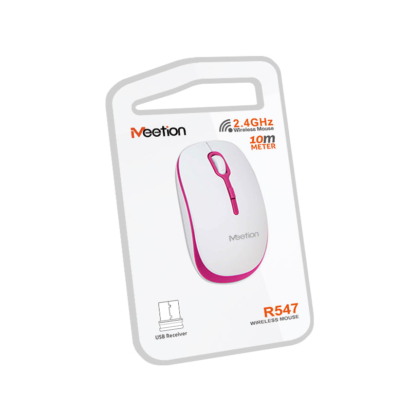 Meetion MT-R547 2.4G Wireless Mouse / White + Red