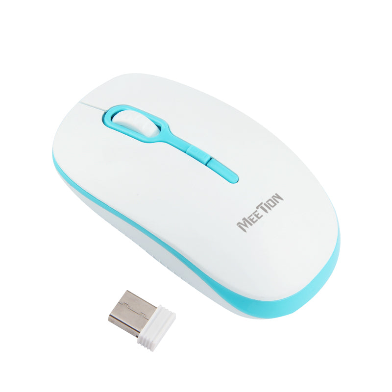 Meetion MT-R547 2.4G Wireless Mouse / White + Blue