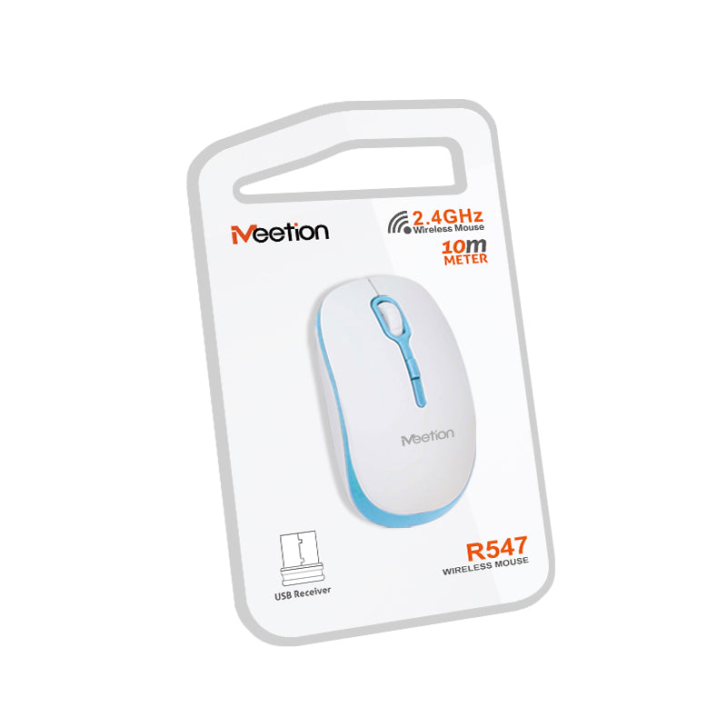 Meetion MT-R547 2.4G Wireless Mouse / White + Blue