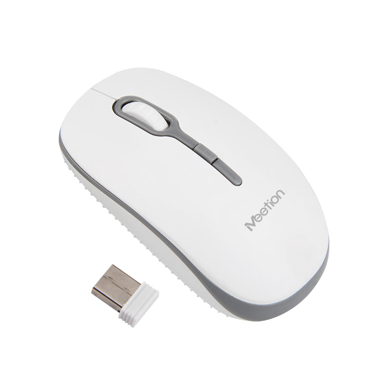 Meetion MT-R547 2.4G Wireless Mouse / White + Gray