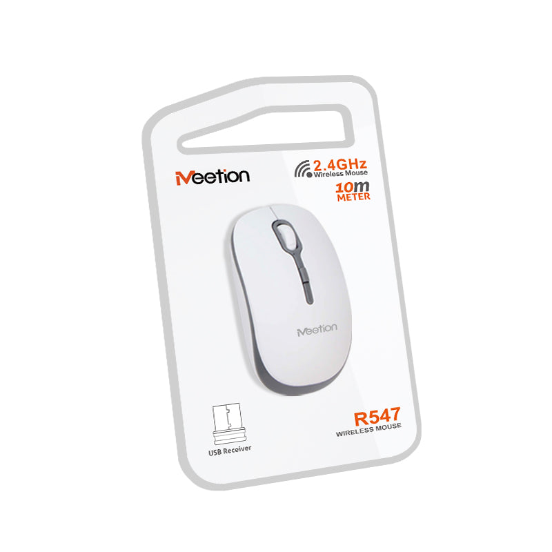 Meetion MT-R547 2.4G Wireless Mouse / White + Gray