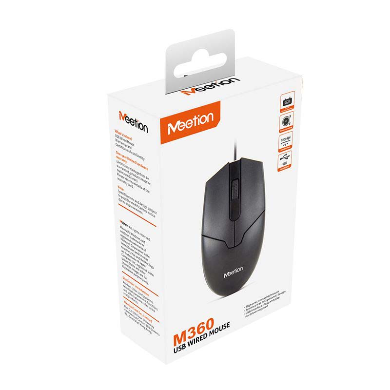 Meetion MT-M360 Wired Mouse / Black