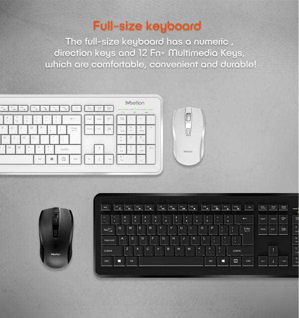 Meetion MT-C4120 LITTLE 2.4G Wireless Combo White
