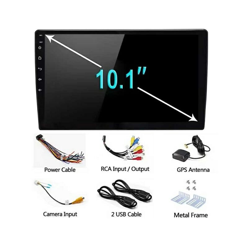 Car audio system 2DIN - 10'' - 1081 - 1+16GB - Android - 002082