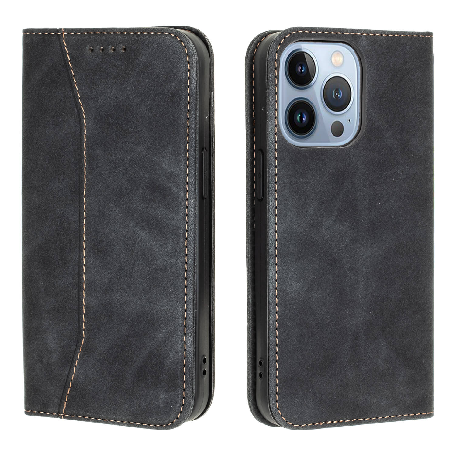 Bodycell Book Case Pu Leather For IPHONE 13 Pro 6.1" Black