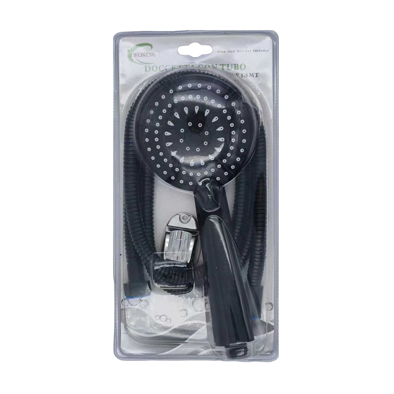 Shower faucet with spiral and pressure options - 1.5m - Black - 088041