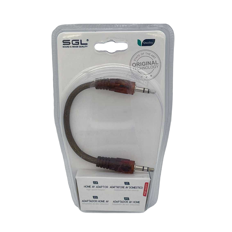 Audio adapter - 412-01 - Jack 3.5mm male/male - 20cm - 098142