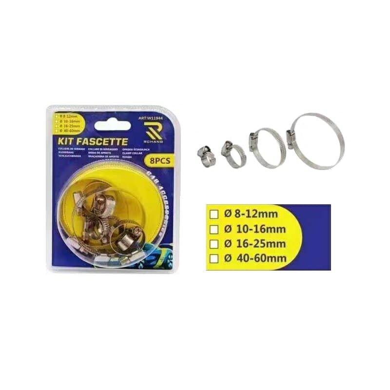 Σετ σφιγκτήρες σωλήνα - 8pcs - 119440 - iThinksmart.gr