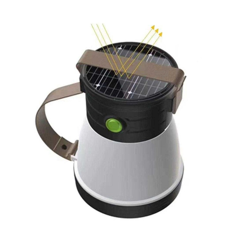 Rechargeable LED torch/lantern with solar panel - 1158 - 128605