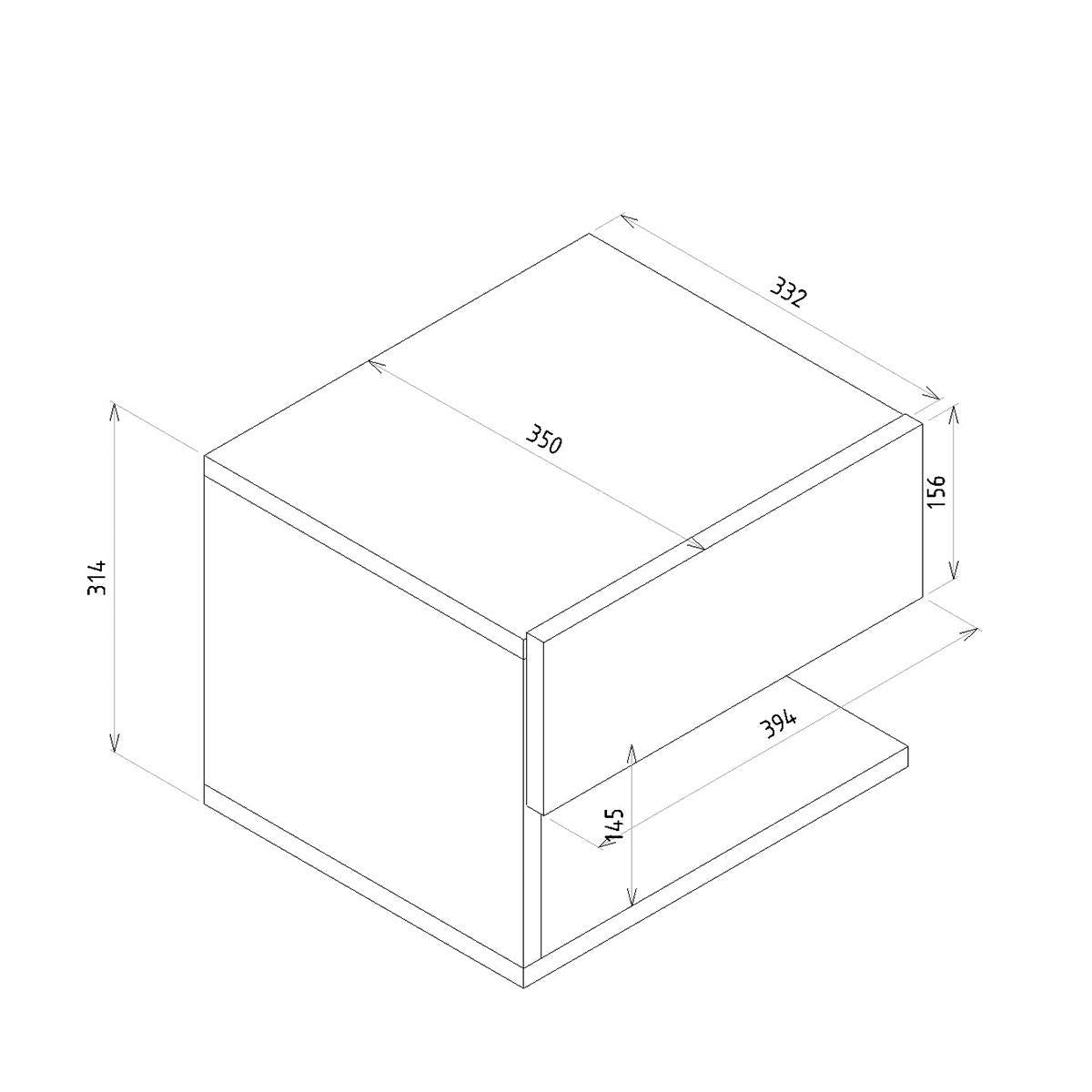 Κομοδίνο ABELL Φυσικό Μοριοσανίδα/Μελαμίνη 40x35x32cm - iThinksmart.gr