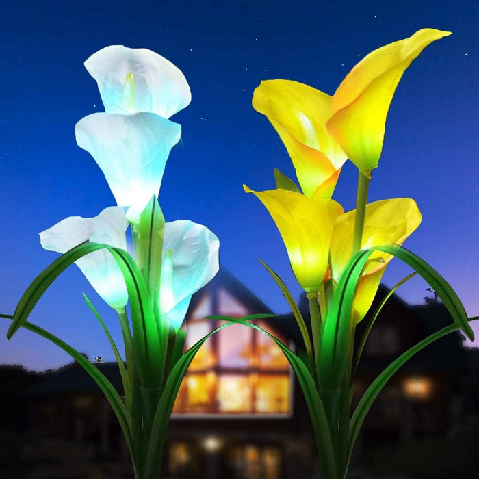 Φωτιζόμενα διακοσμητικά λουλούδια LED με ηλιακό πάνελ - 2pcs - 150302
