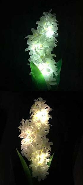 Φωτιζόμενα διακοσμητικά λουλούδια LED με ηλιακό πάνελ - 2pcs - 150326 - White