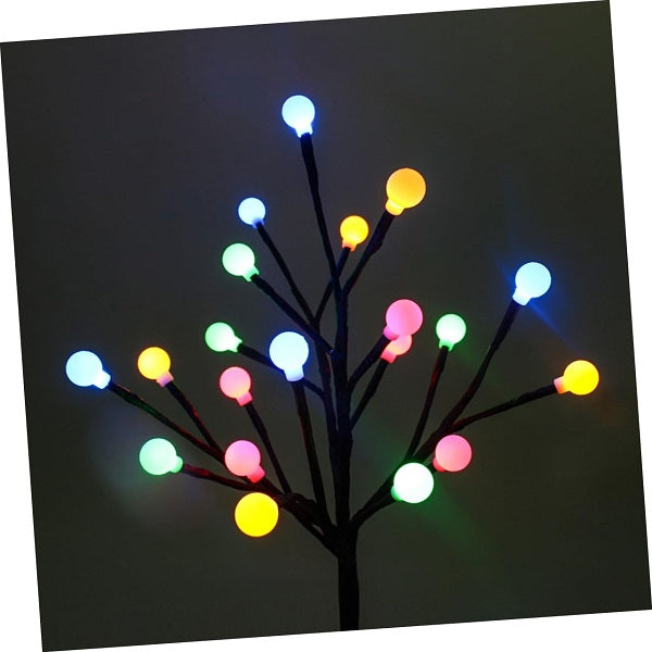 Illuminated decorative LED branches with solar panel - RGB - 2pcs - 150395