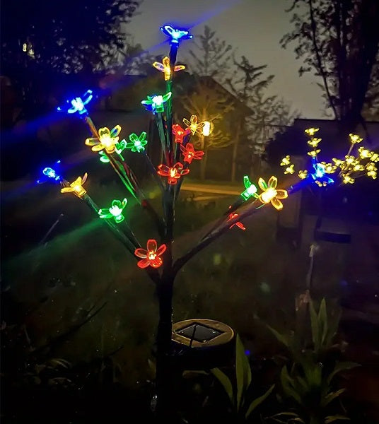 Illuminated decorative LED branches with solar panel - RGB - 2pcs - 150401