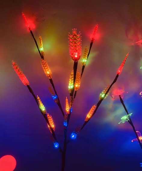Illuminated decorative LED branches with solar panel - RGB - 2pcs - 150418