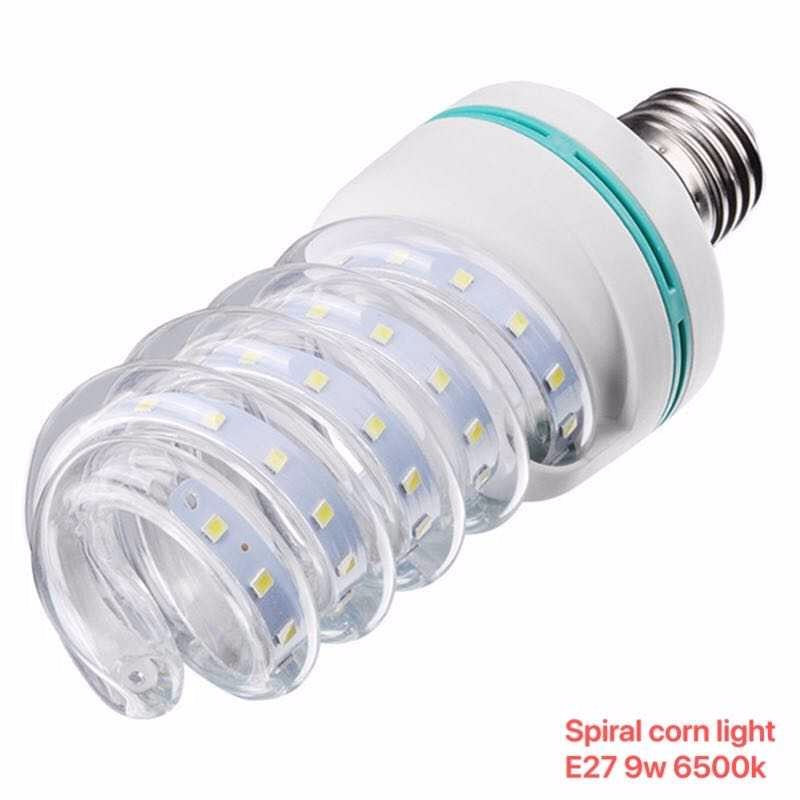 Λάμπα LED - Spiral Corn - E27 - 9W - 6500K - 356946