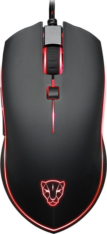 Motospeed V40 Gaming Mouse Wired with 6 Keys and RGB Lighting - Black