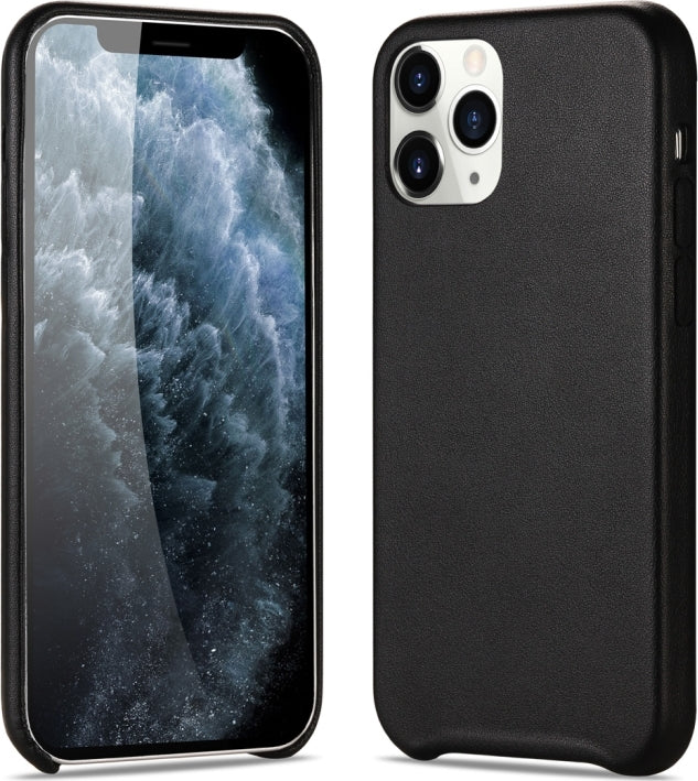 iPhone 12 Pro Max Case - OEM Fake Leather - Leather - Black