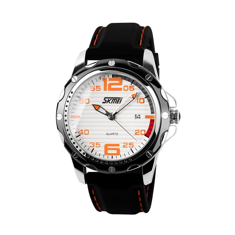 Analog Wristwatch – Skmei - 0992 - White/Orange
