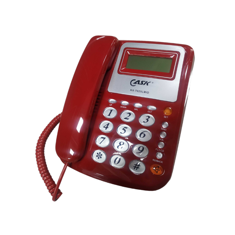 Wired landline phone - 025 - 210122 - Red