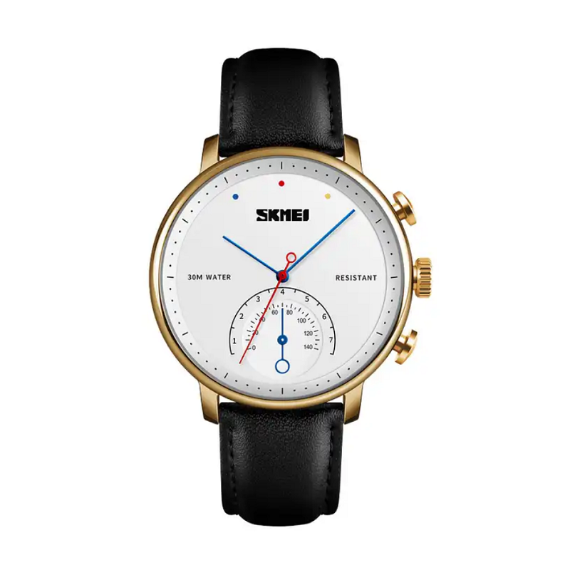 Analog Wristwatch – Skmei - 1399 - 213992 - White/Gold