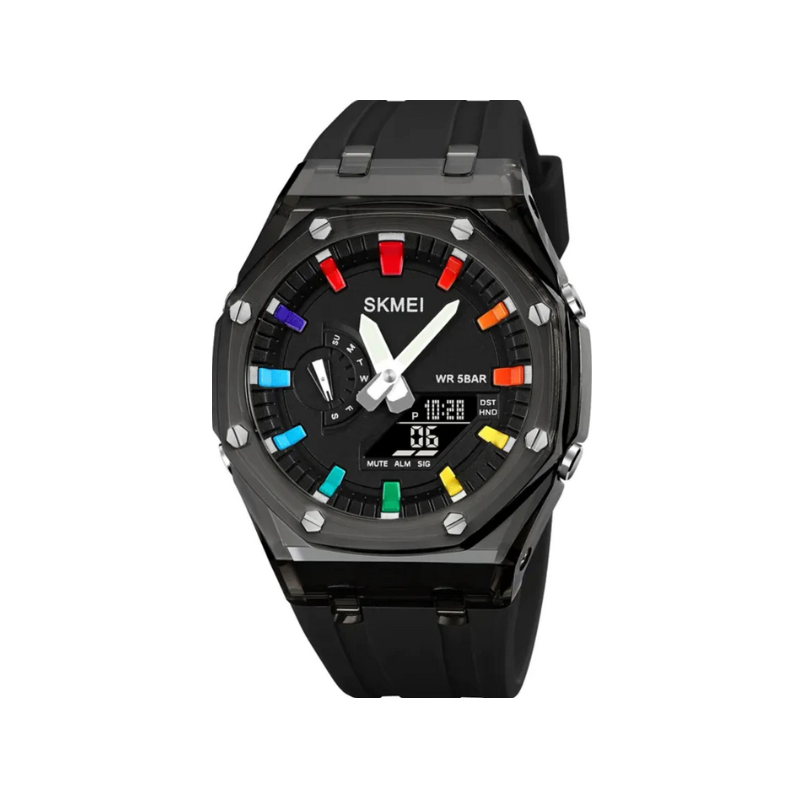 Digital/analog wristwatch – Skmei - 2100 - Black/Black