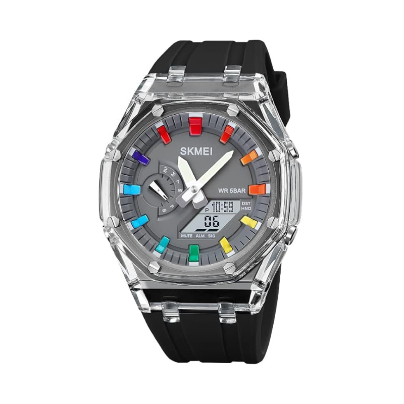 Ψηφιακό/αναλογικό ρολόι χειρός – Skmei - 2100 - Black/Grey - iThinksmart.gr