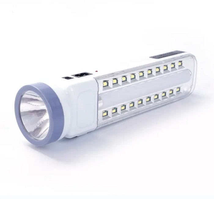 Rechargeable Emergency LED Flashlight with Solar Panel - 6661 - 251445