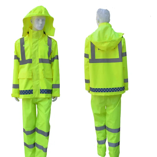 Αδιάβροχη φόρμα εργασίας με ανακλαστικά - One Sized - 270287