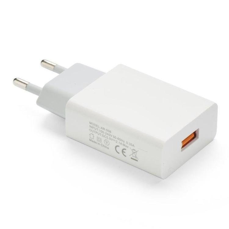 Φορτιστής Ταξιδίου 220V 2,1A - Λευκος - iThinksmart.gr