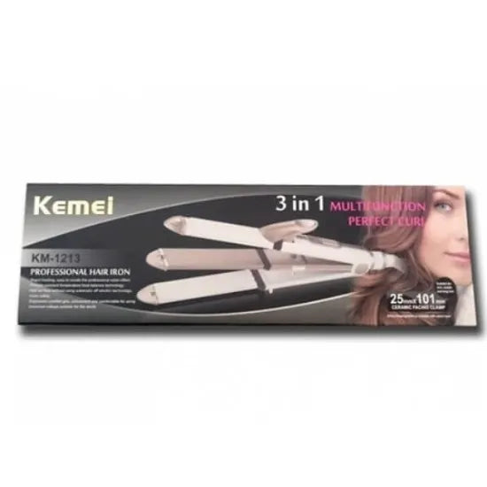Hair straightener - 3in1 - KM-1213 - Multistyler - Kemei
