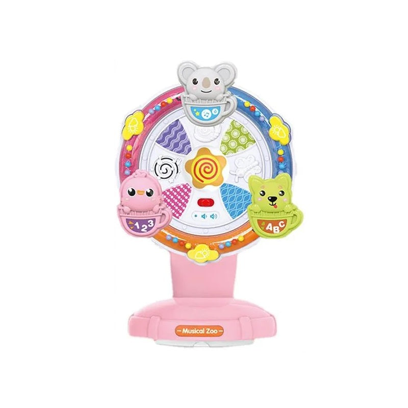 Baby rotating toy with animals - 6665 - 345245 - Pink