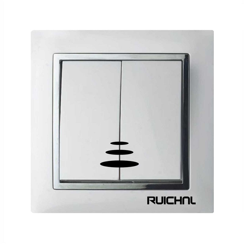 Recessed wall switch with lamp - Double - RC3603 - 360302