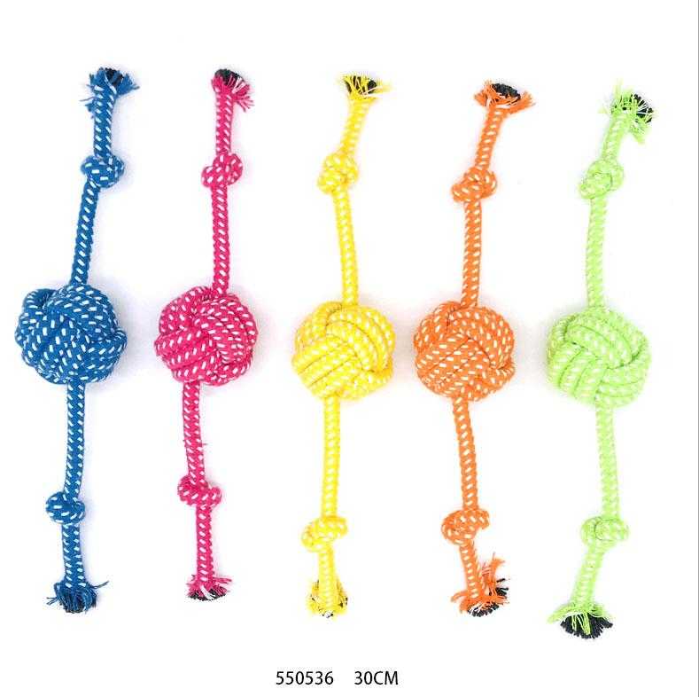 Rope dog toy with ball - 30cm - 550536