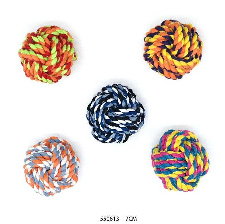Rope ball dog toy - 7cm - 550613